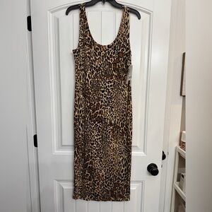Bar III animal print Sheath Midi dress